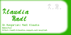 klaudia madl business card